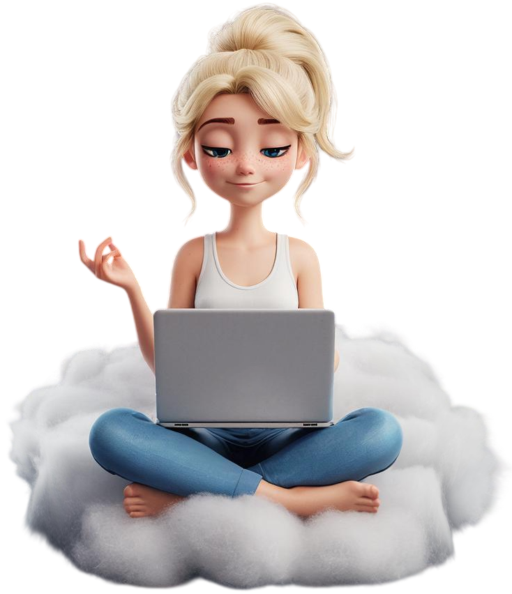 Девушка на облаке